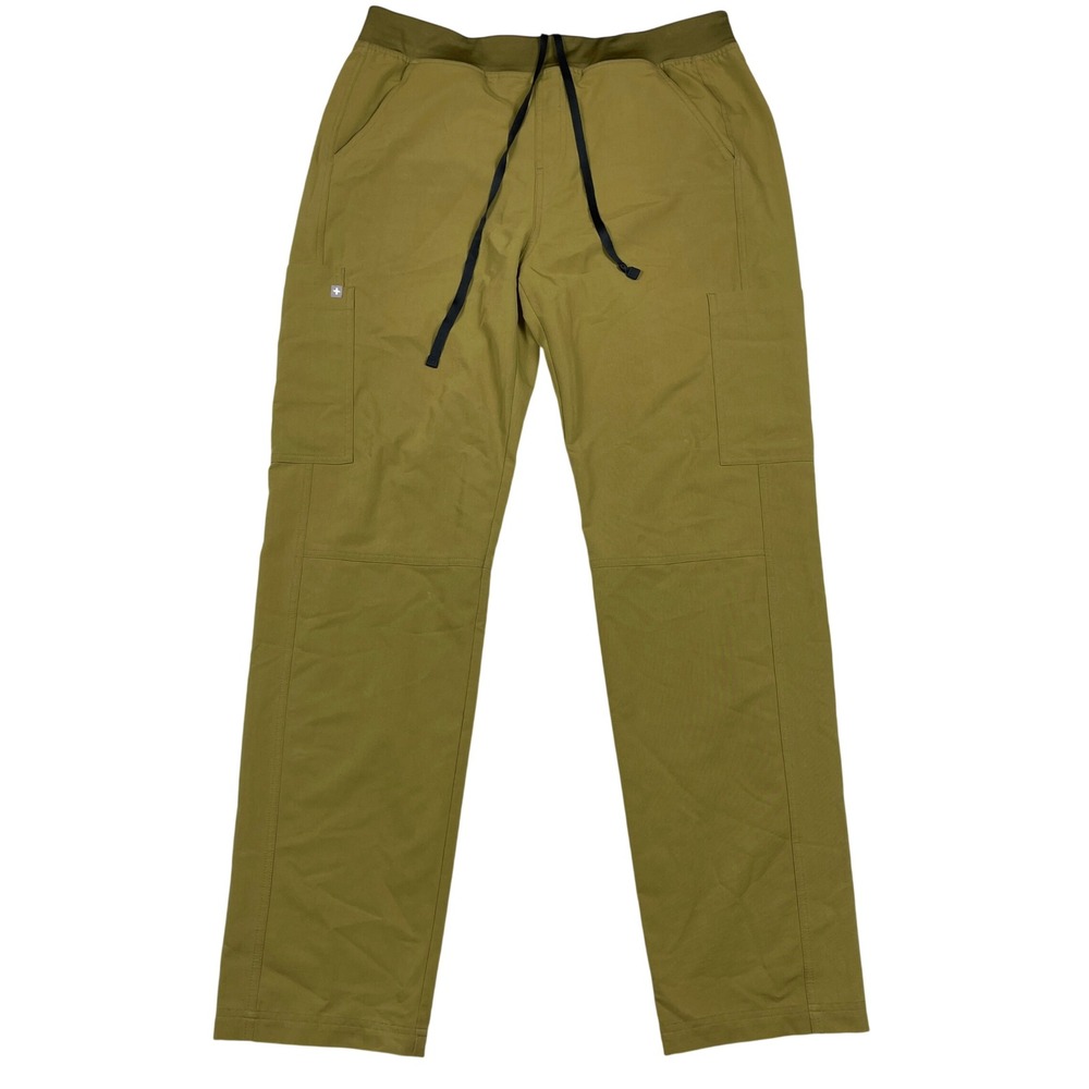 FIGS Scrub Pants Womens Large Olive Green T2001 Technical Cargo Medical Workwear